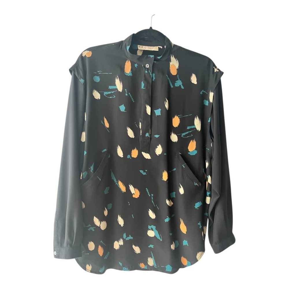 Vintage Gucci 100% Silk Blouse with Pockets